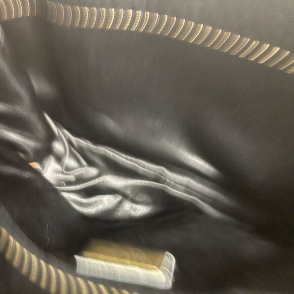 Coccinelle leather pony hair brown & beige shoulder bag with brown trim & strap - Picture 13 of 13